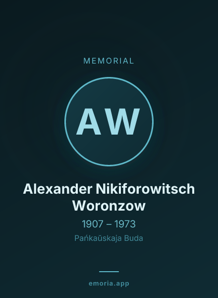 Memorial portrait of Alexander Nikiforowitsch Woronzow