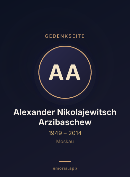 Gedenkportrait von Alexander Nikolajewitsch Arzibaschew