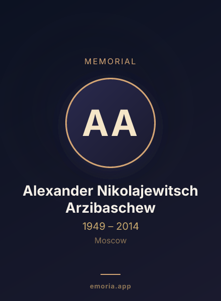Memorial portrait of Alexander Nikolajewitsch Arzibaschew
