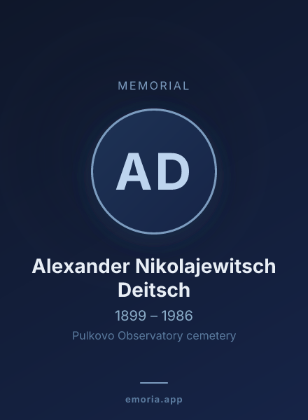 Memorial portrait of Alexander Nikolajewitsch Deitsch