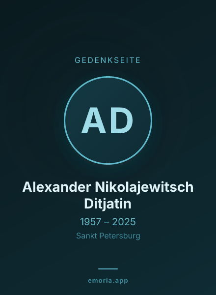 Gedenkportrait von Alexander Nikolajewitsch Ditjatin