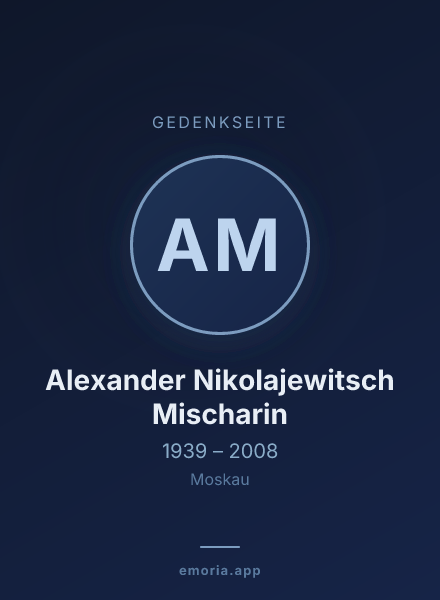 Gedenkportrait von Alexander Nikolajewitsch Mischarin