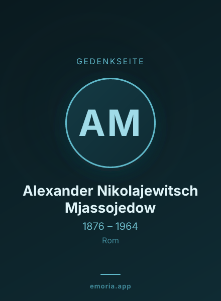 Gedenkportrait von Alexander Nikolajewitsch Mjassojedow