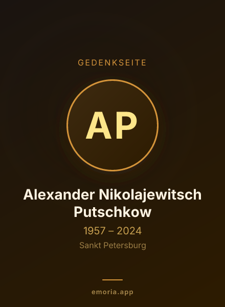 Gedenkportrait von Alexander Nikolajewitsch Putschkow