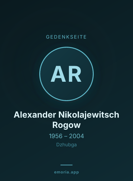 Gedenkportrait von Alexander Nikolajewitsch Rogow