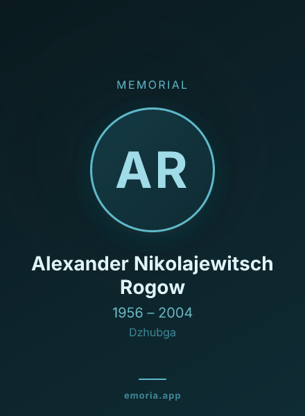 Memorial portrait of Alexander Nikolajewitsch Rogow