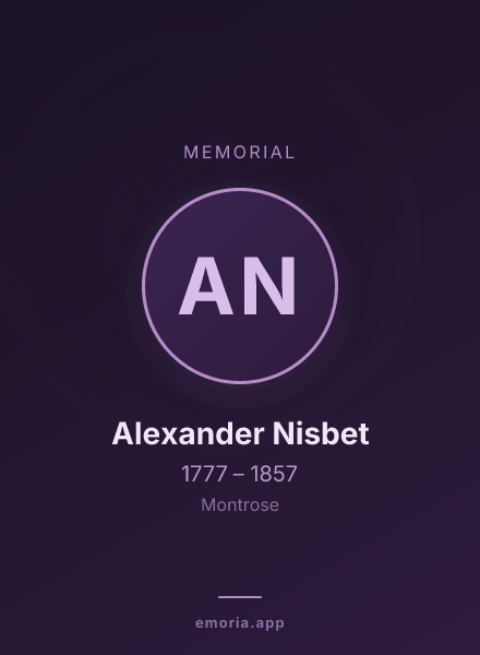 Memorial portrait of Alexander Nisbet
