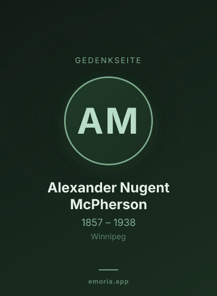 Gedenkportrait von Alexander Nugent McPherson