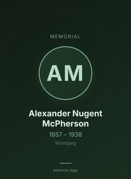 Memorial portrait of Alexander Nugent McPherson