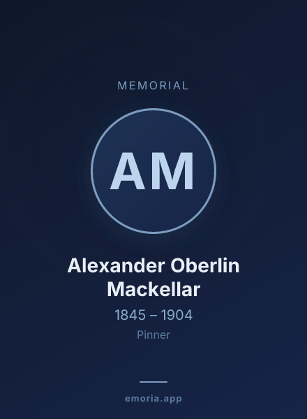 Memorial portrait of Alexander Oberlin Mackellar