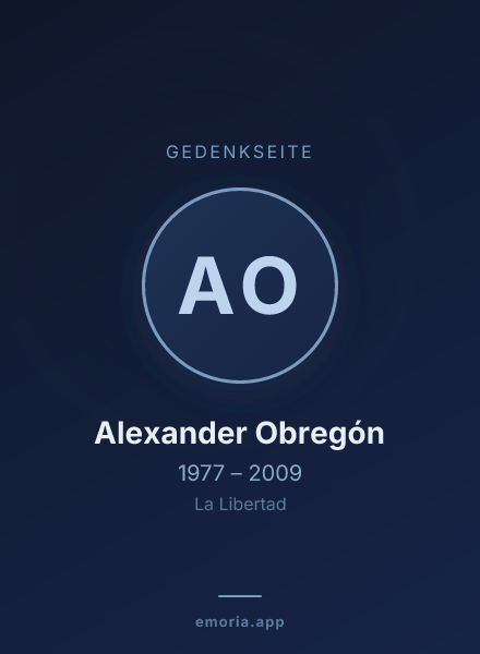 Gedenkportrait von Alexander Obregón