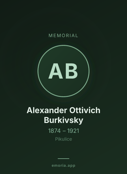 Memorial portrait of Alexander Ottivich Burkivsky