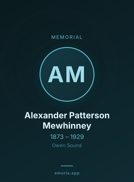 Memorial portrait of Alexander Patterson Mewhinney