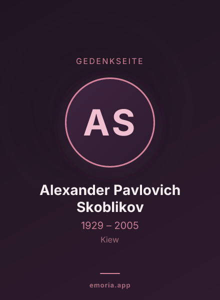 Gedenkportrait von Alexander Pavlovich Skoblikov