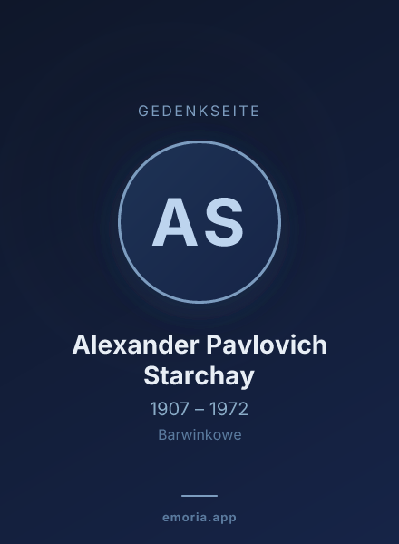 Gedenkportrait von Alexander Pavlovich Starchay