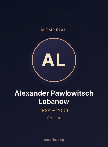 Memorial portrait of Alexander Pawlowitsch Lobanow