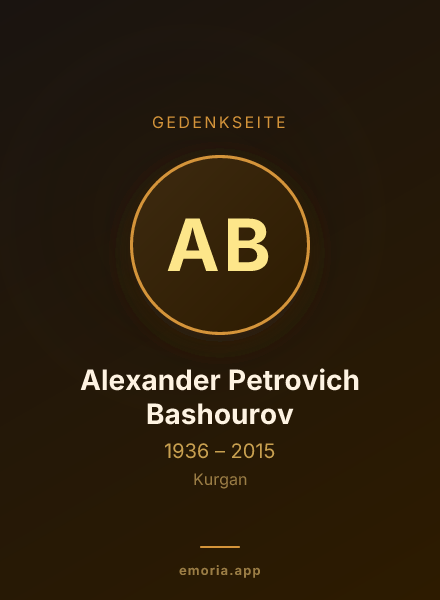 Gedenkportrait von Alexander Petrovich Bashourov
