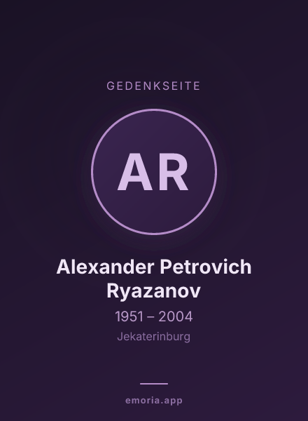Gedenkportrait von Alexander Petrovich Ryazanov