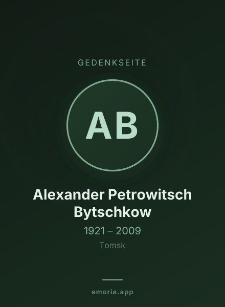 Gedenkportrait von Alexander Petrowitsch Bytschkow