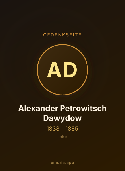 Gedenkportrait von Alexander Petrowitsch Dawydow