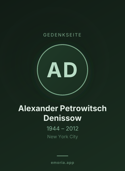 Gedenkportrait von Alexander Petrowitsch Denissow