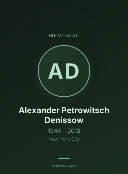 Memorial portrait of Alexander Petrowitsch Denissow