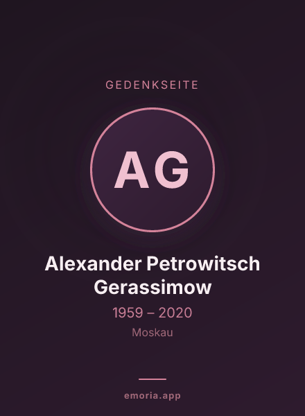 Gedenkportrait von Alexander Petrowitsch Gerassimow