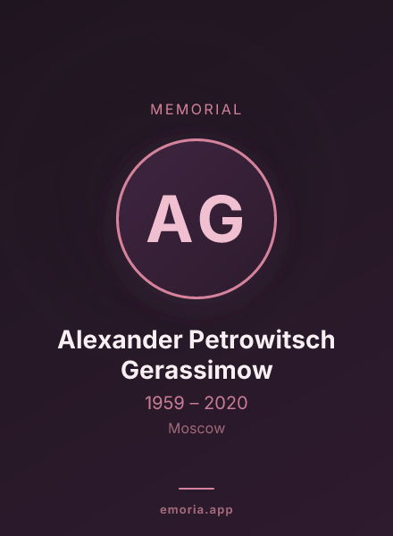 Memorial portrait of Alexander Petrowitsch Gerassimow