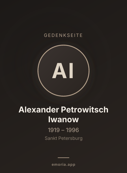 Gedenkportrait von Alexander Petrowitsch Iwanow