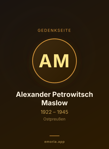 Gedenkportrait von Alexander Petrowitsch Maslow