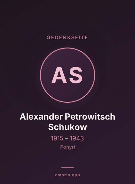 Gedenkportrait von Alexander Petrowitsch Schukow