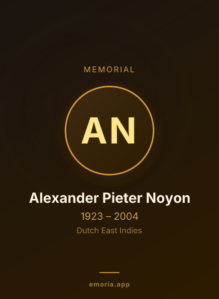 Memorial portrait of Alexander Pieter Noyon