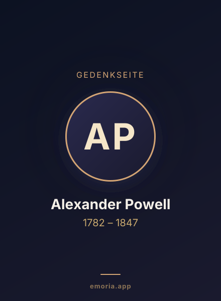 Gedenkportrait von Alexander Powell