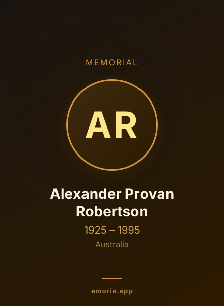 Memorial portrait of Alexander Provan Robertson