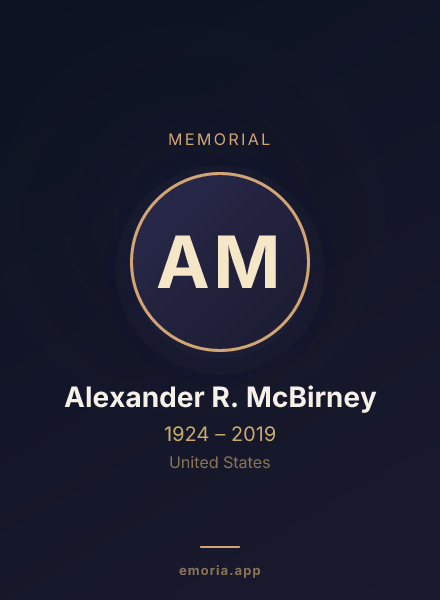 Memorial portrait of Alexander R. McBirney