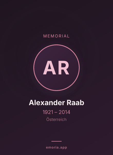 Memorial portrait of Alexander Raab