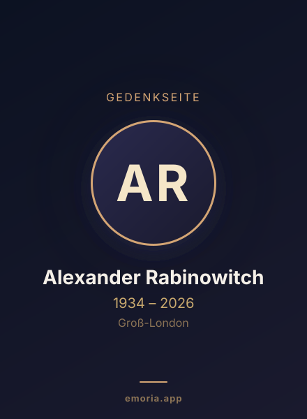 Gedenkportrait von Alexander Rabinowitch