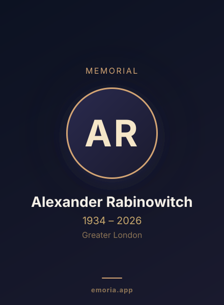 Memorial portrait of Alexander Rabinowitch