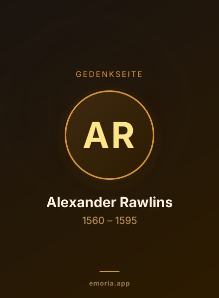 Gedenkportrait von Alexander Rawlins