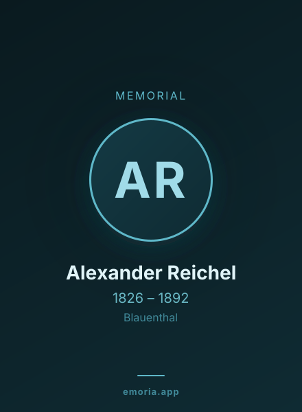 Memorial portrait of Alexander Reichel