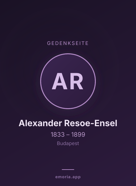 Gedenkportrait von Alexander Resoe-Ensel