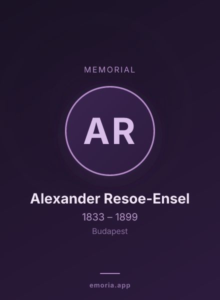Memorial portrait of Alexander Resoe-Ensel