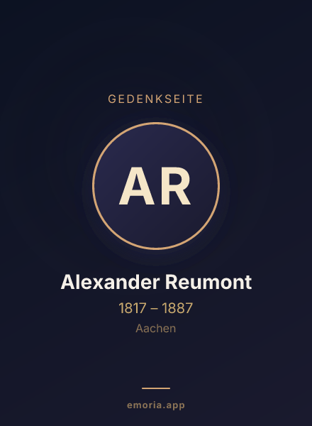 Gedenkportrait von Alexander Reumont