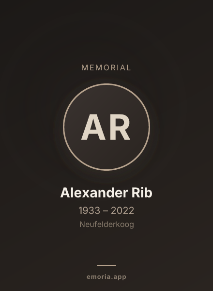 Memorial portrait of Alexander Rib