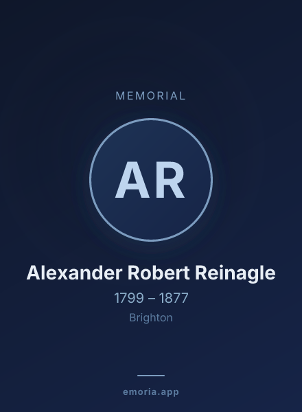 Memorial portrait of Alexander Robert Reinagle