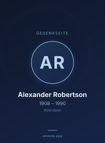 Gedenkportrait von Alexander Robertson