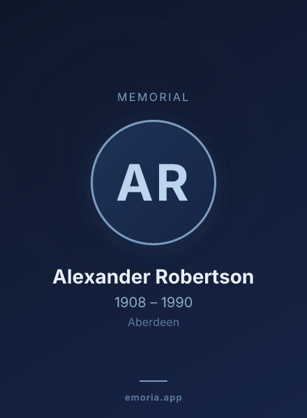 Memorial portrait of Alexander Robertson