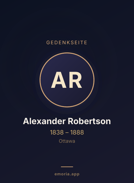Gedenkportrait von Alexander Robertson