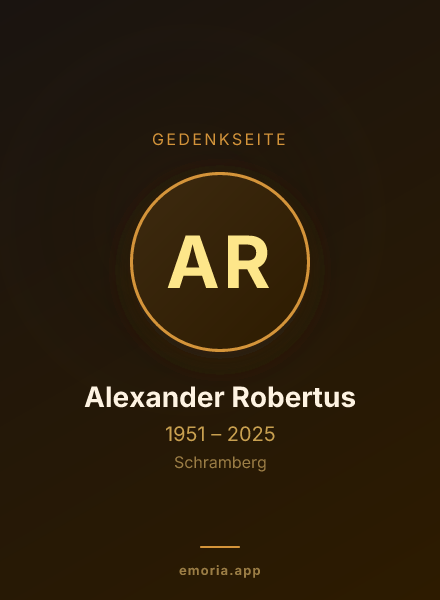 Gedenkportrait von Alexander Robertus