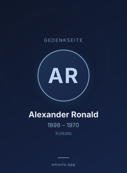 Gedenkportrait von Alexander Ronald